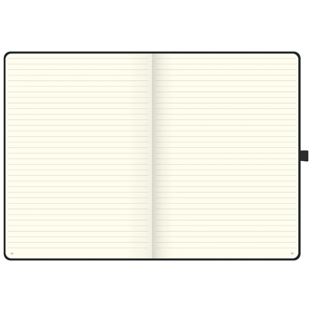 Notizbuch Kompagnon Klassik | A4, liniert, Gummizugverschluss, schwarz