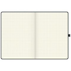 Notizbuch Kompagnon Klassik | A4, kariert, Gummizugverschluss, schwarz