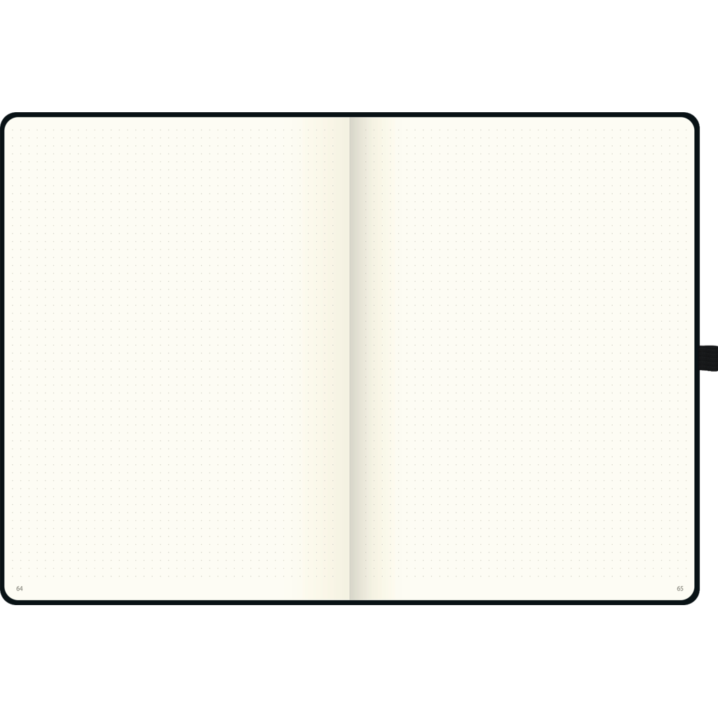 Notizbuch Kompagnon Klassik, A4, 96 Blatt / 192 Seiten, punktiert, schwarz