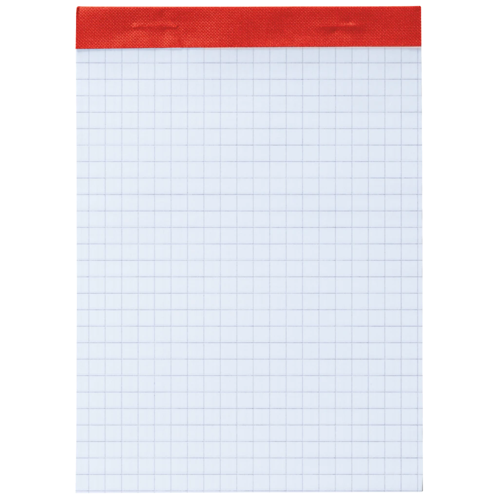 Notizblock | A6, kariert, 50 Blatt, rot