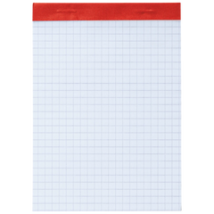 Notizblock | A6, kariert, 50 Blatt, rot