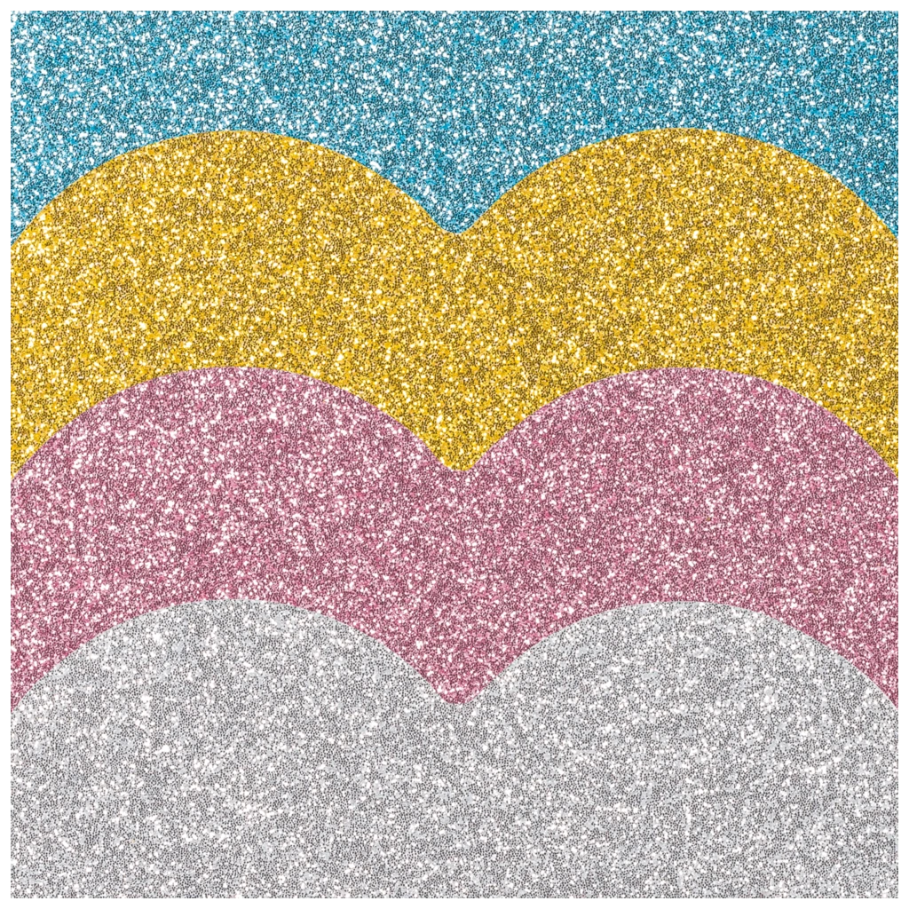 Effektblock „Glitzer“ | unliniert, 50 Blatt, sortiert