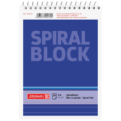 Spiralnotizblock | A6, liniert, 50 Blatt, blau
