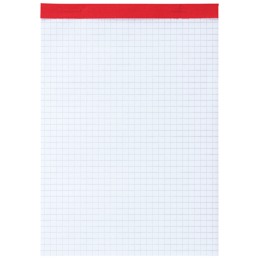 Notizblock | A5, kariert, 50 Blatt, rot