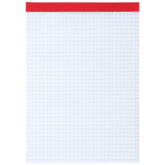 Notizblock | A5, kariert, 50 Blatt, rot