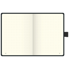 Notizbuch Kompagnon Metallic | A6, punktiert, Gummizugverschluss, silber