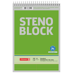 Stenoblock | A5, liniert, 40 Blatt, grün