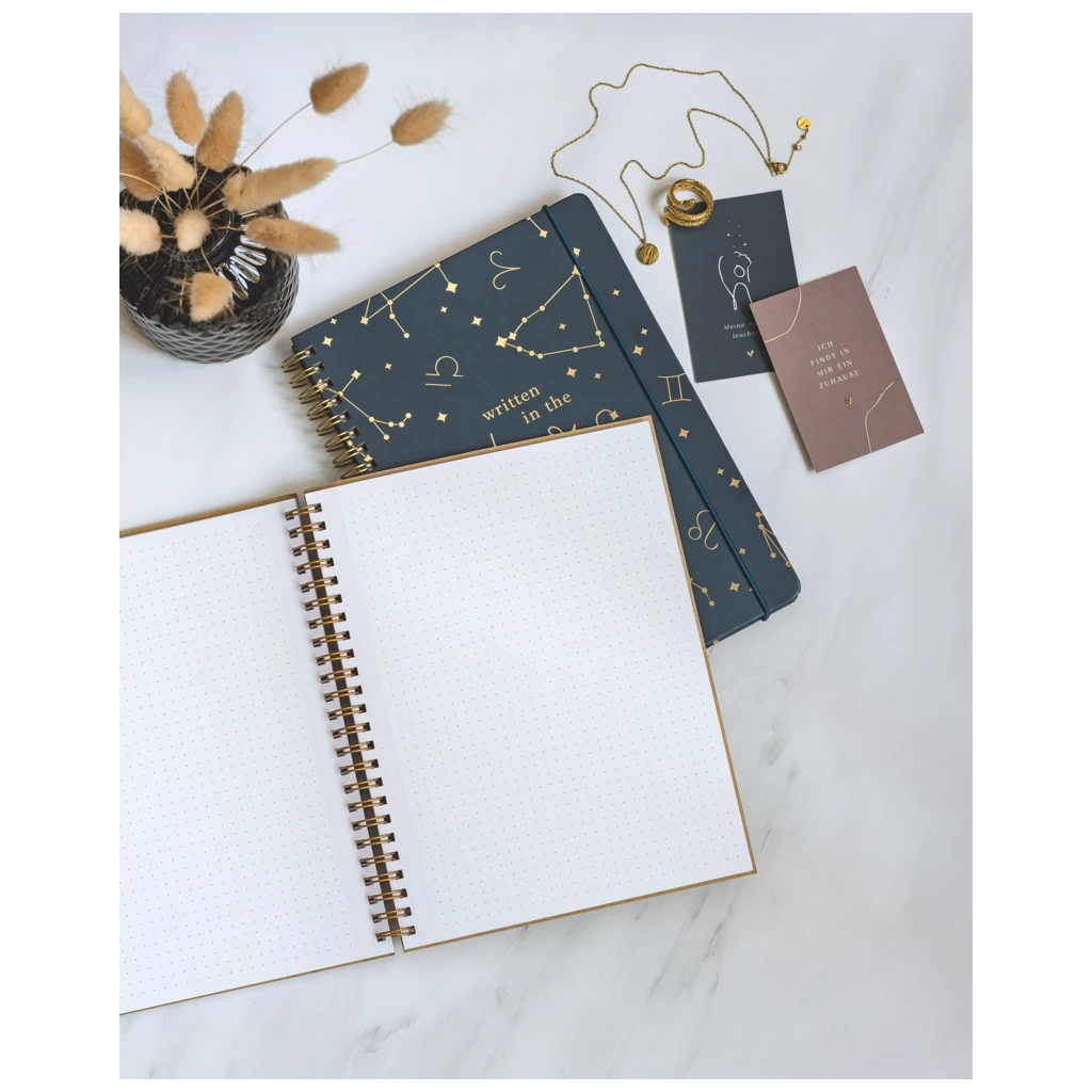 Notizbuch Premium Wire | A5, punktiert, caramel