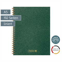 Notizbuch Premium Wire | A5, liniert, forest green