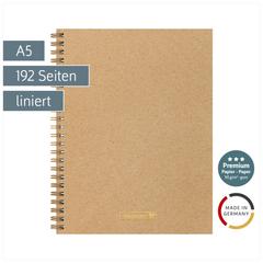 Notizbuch Premium Wire | A5, liniert, caramel