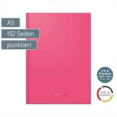 Notizbuch Premium Colour Line | A5, punktiert, tulip