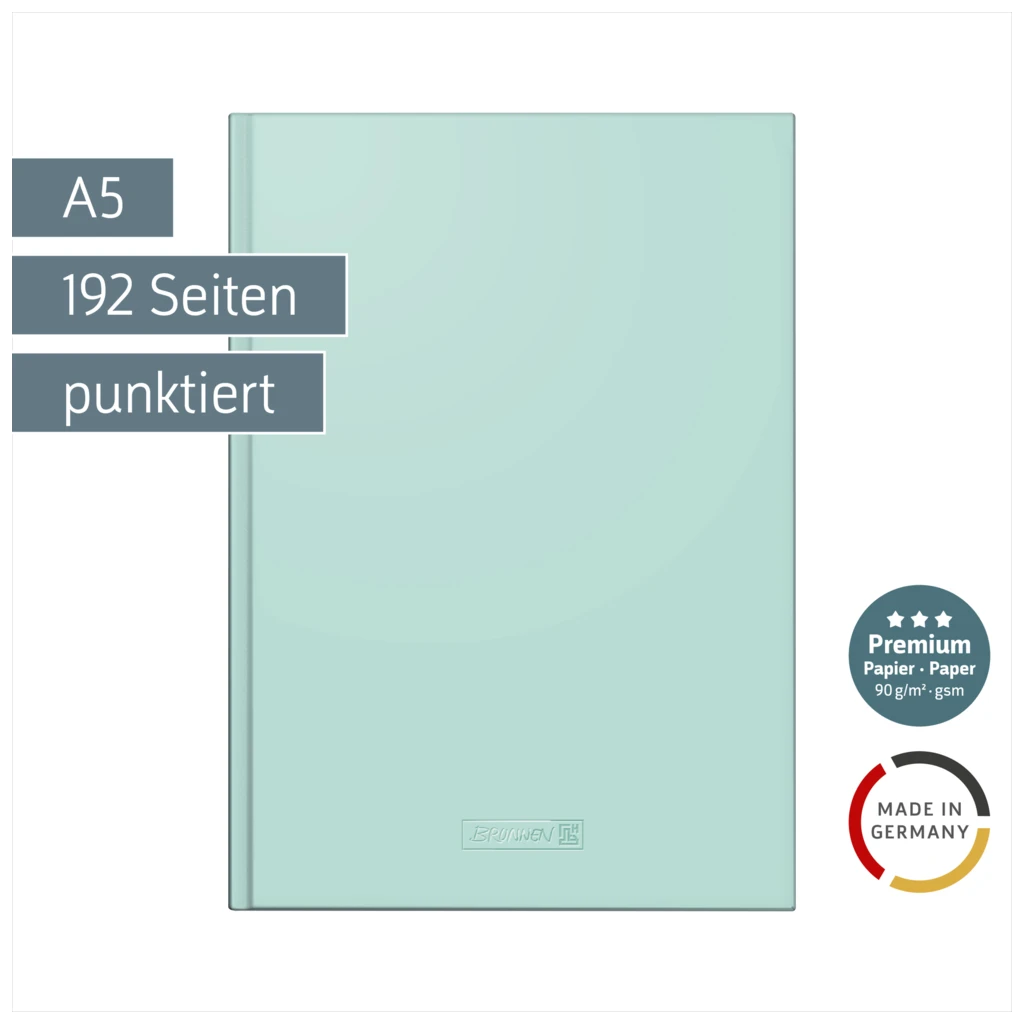 Notizbuch Premium Colour Line | A5, punktiert, mint