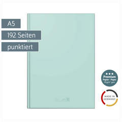 Notizbuch Premium Colour Line | A5, punktiert, mint