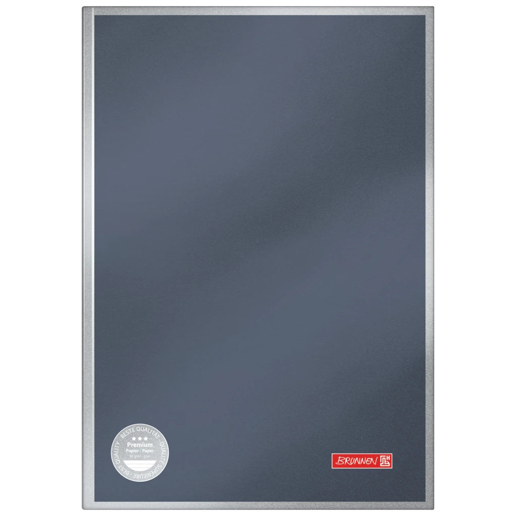 Notizbuch Premium Metallic | A4, liniert, anthrazit