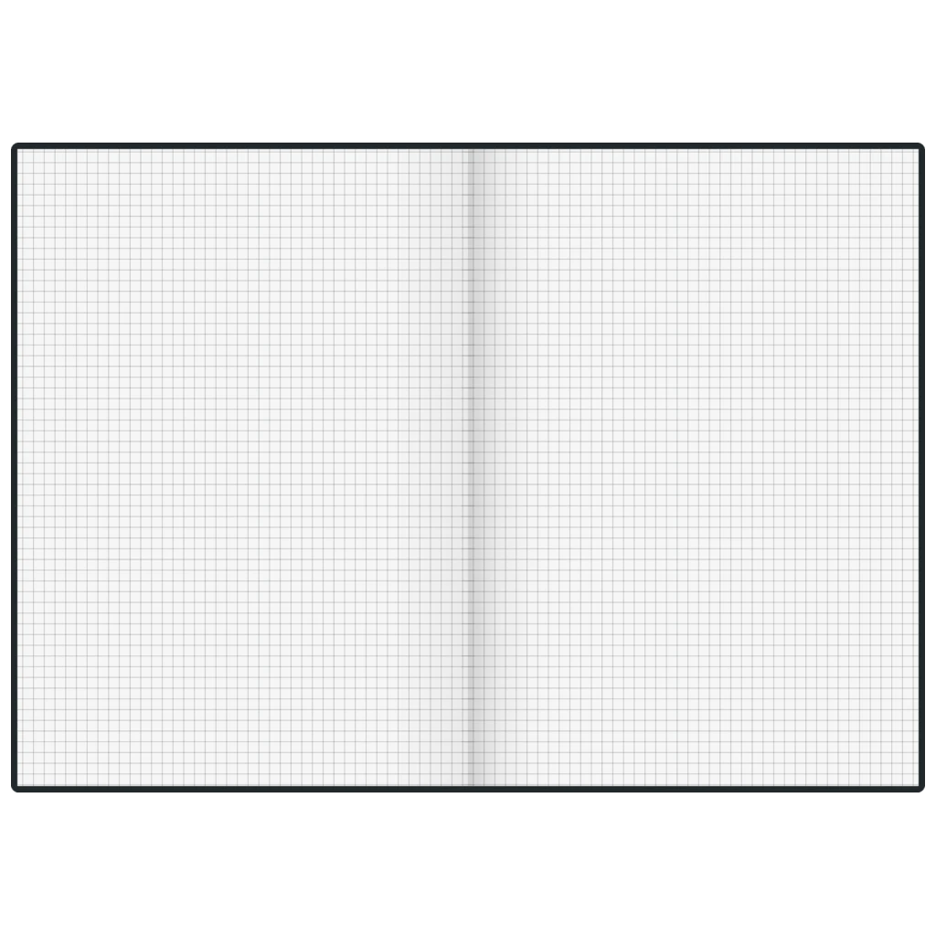Notizbuch Premium Metallic | A4, kariert, anthrazit