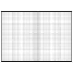 Notizbuch Premium Metallic | A4, kariert, anthrazit