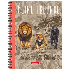 Freundebuch Safari World | 16,5×20 cm, 80 Seiten, braun