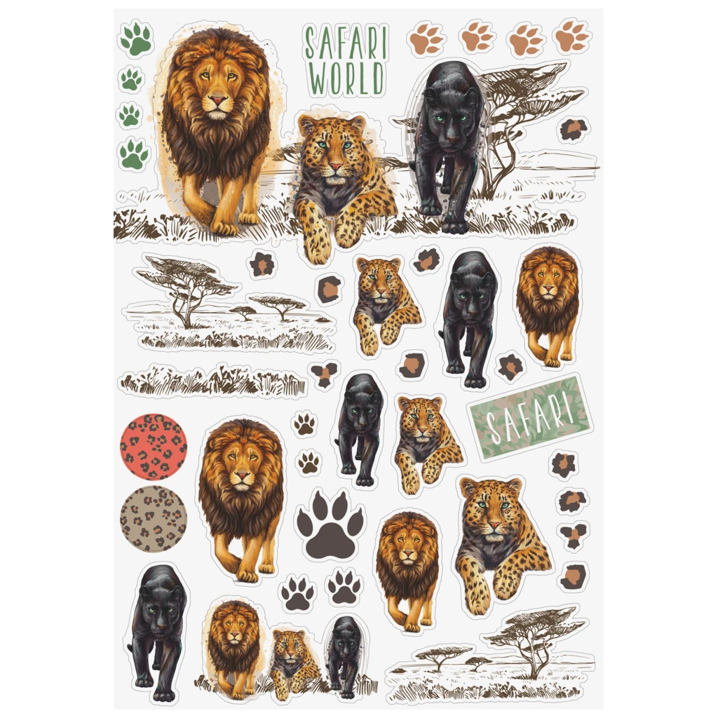 Freundebuch Safari World | 16,5×20 cm, 80 Seiten, braun