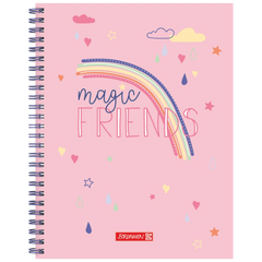 Freundebuch Magic Rainbow | 16,5×20 cm, 80 Seiten, rosa