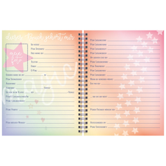 Freundebuch Magic Rainbow | 16,5×20 cm, 80 Seiten, rosa