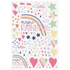 Freundebuch Magic Rainbow | 16,5×20 cm, 80 Seiten, rosa