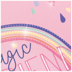 Freundebuch Magic Rainbow | 16,5×20 cm, 80 Seiten, rosa