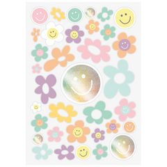 Freundebuch Happy Hippie | 16×21 cm, 80 Seiten, mehrfarbig, pastell