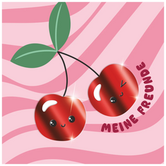 Freundebuch Fruity Love | 16×21 cm, 80 Seiten, rosa/rot