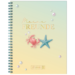Freundebuch Sunny Ocean | 16×21 cm, 80 Seiten, mehrfarbig, pastell