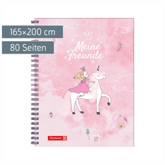 Freundebuch Unicorn Princess | 165×200 cm, 80 Seiten, rosa