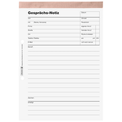 Gesprächsnotizblock gelocht | A5, 50 Blatt