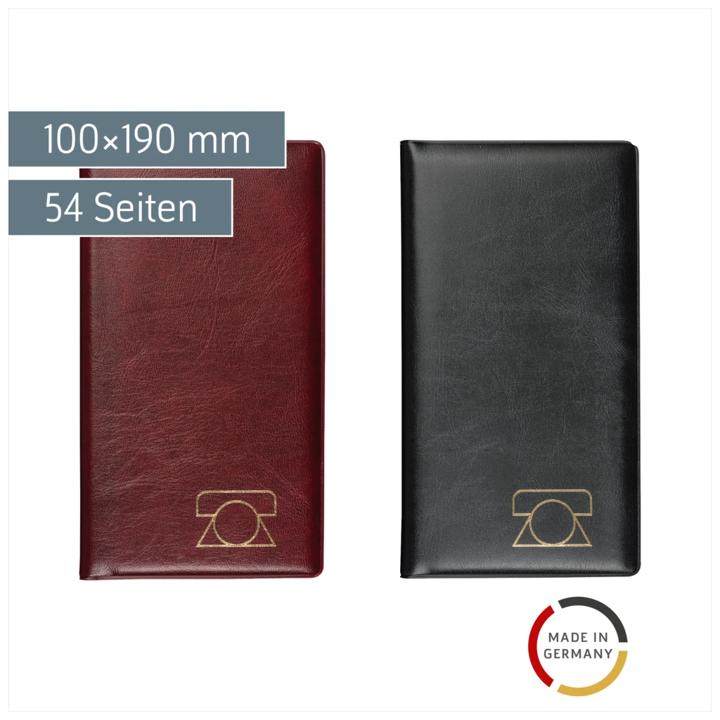 Telefonregister | 100×190 mm, 54 Seiten, sortiert