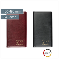 Telefonregister | 100×190 mm, 54 Seiten, sortiert