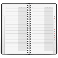 Telefonregister | 100×190 mm, 54 Seiten, sortiert