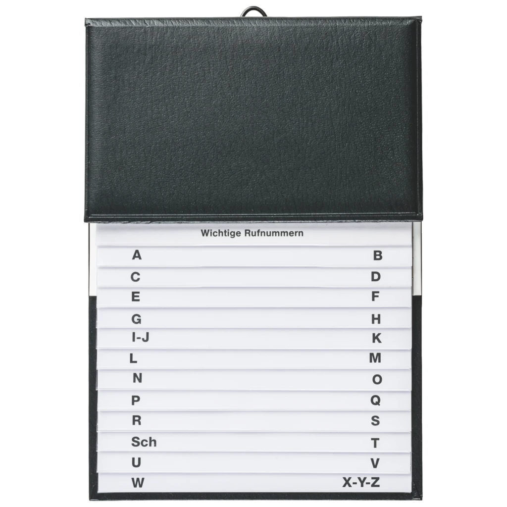 Telefon-Schuppenregister | 145×210 mm, schwarz