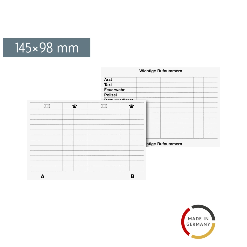 Ersatzregister | weiß