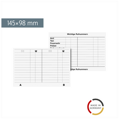 Ersatzregister | weiß