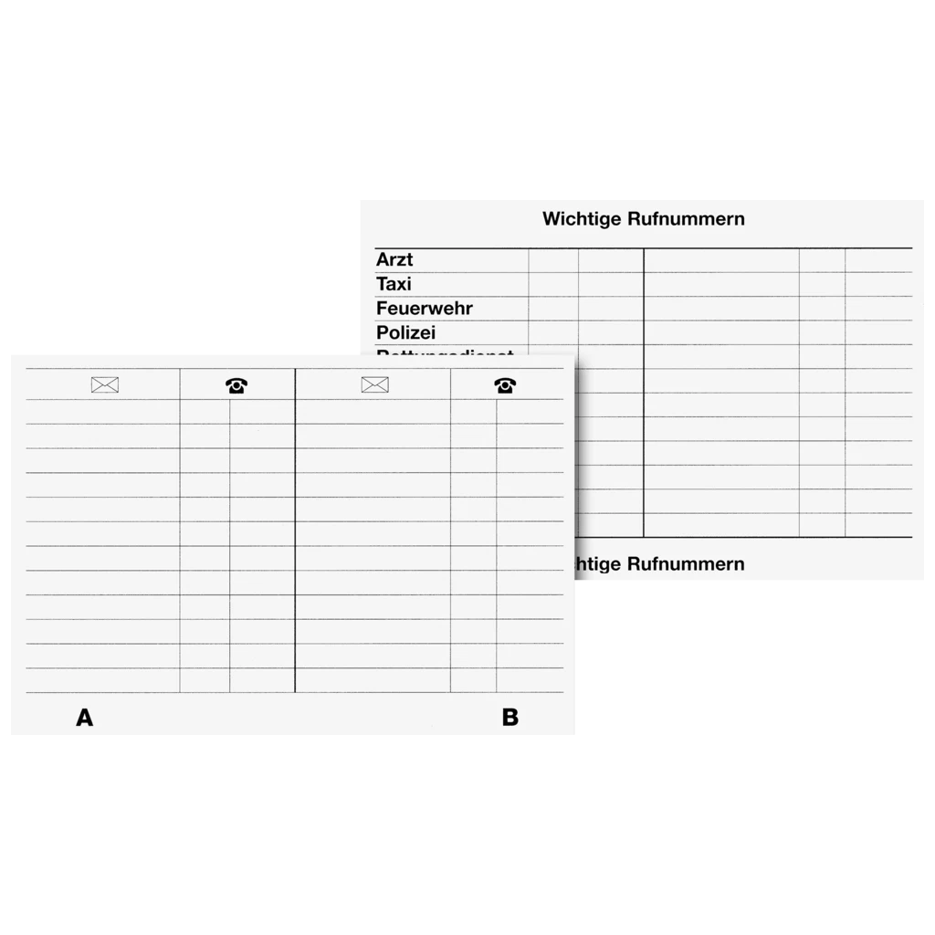 Ersatzregister | weiß