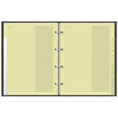 Telefonringbuch | A5, 4-Ring-Reißmechanik, schwarz