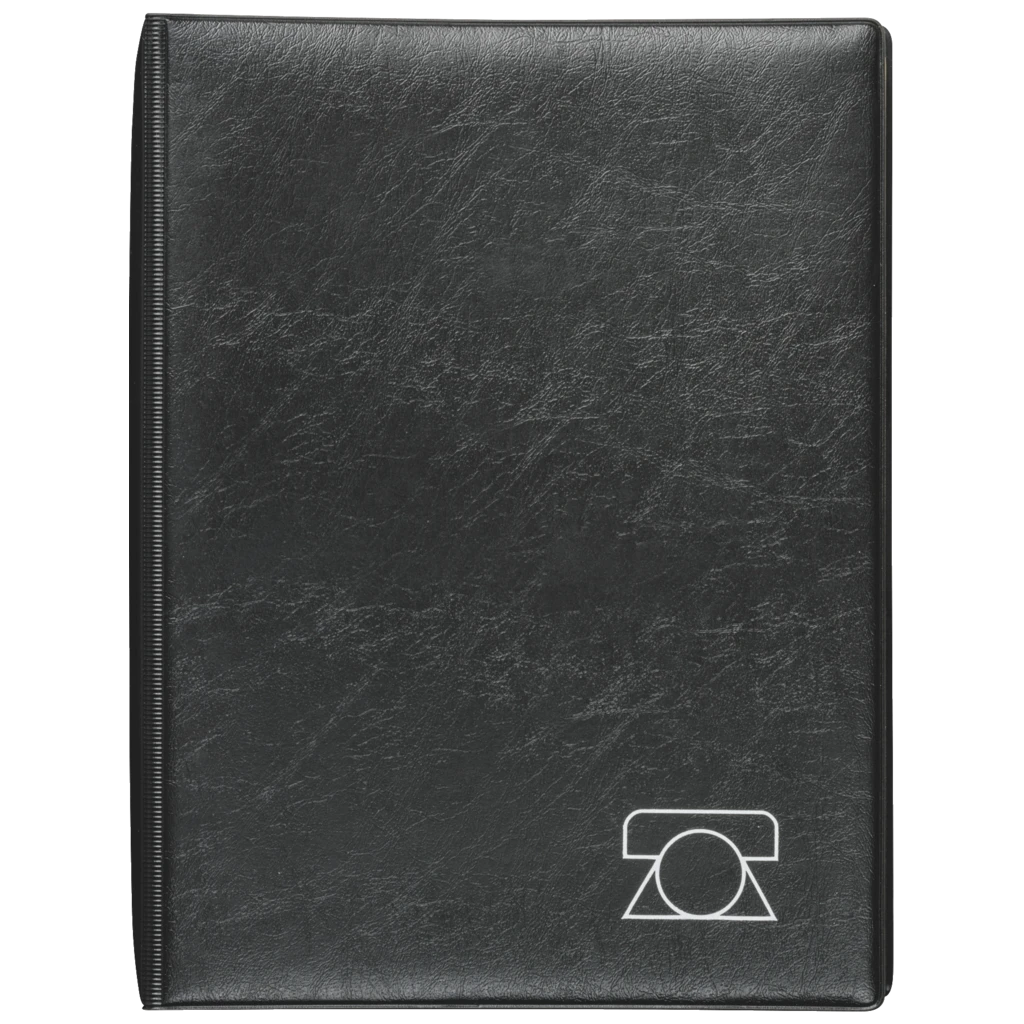 Telefonringbuch | A5, 4-Ring-Reißmechanik, schwarz