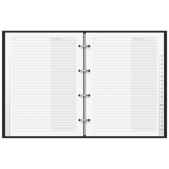 Telefonringbuch „Techno“ | A5, 4-Ring-Reißmechanik, schwarz