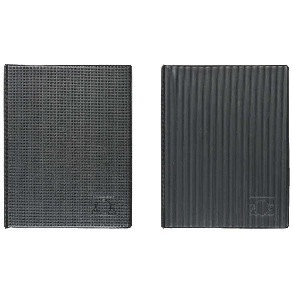 Telefonringbuch „Techno“ | A5, 4-Ring-Reißmechanik, schwarz