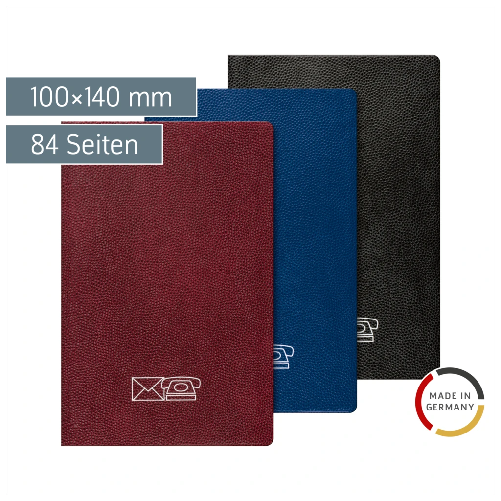 Adressbuch | 100×140 mm, 84 Seiten, sortiert