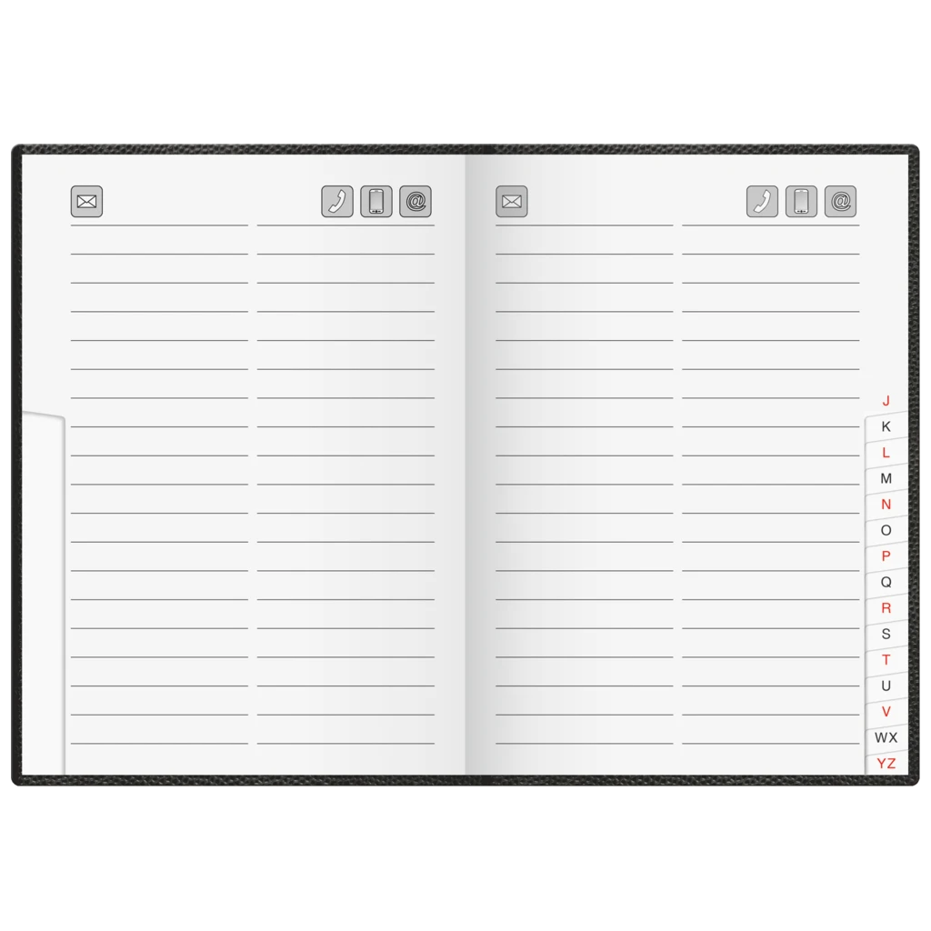 Adressbuch | 100×140 mm, 84 Seiten, sortiert