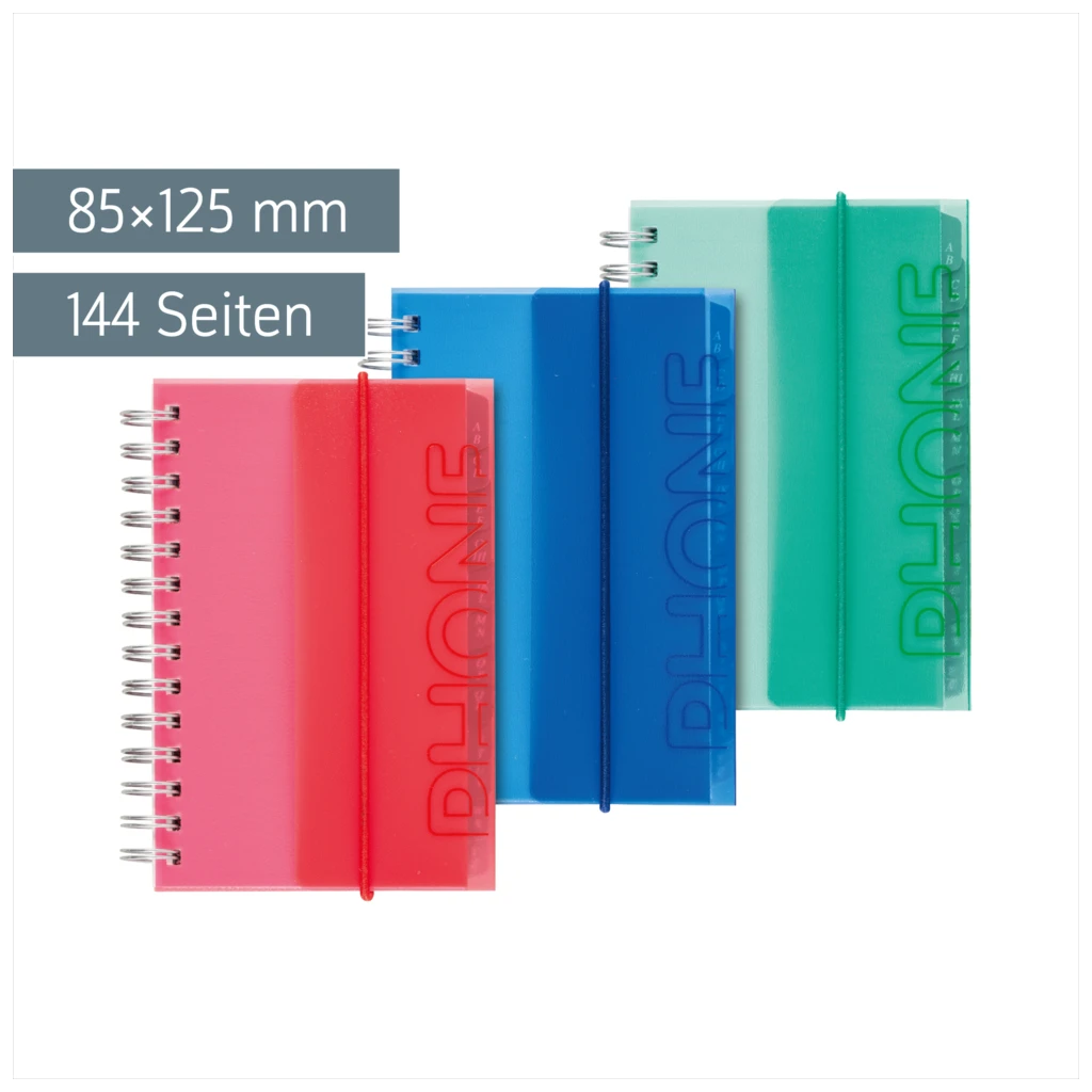 Adressbuch | 85×125 mm, 144 Seiten, sortiert