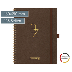 Adressbuch Wire „Spirale“ | A5, 128 Seiten, chocolate