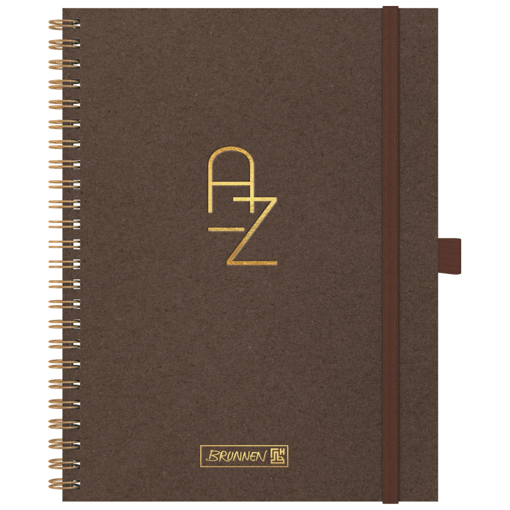 Adressbuch Wire „Spirale“ | A5, 128 Seiten, chocolate