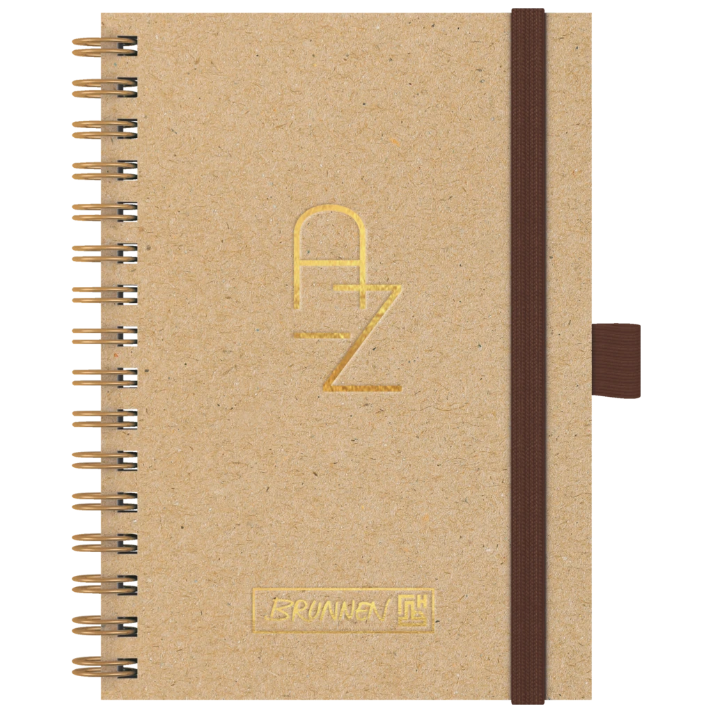 Adressbuch Wire „Spirale“ | A6, 128 Seiten, caramel