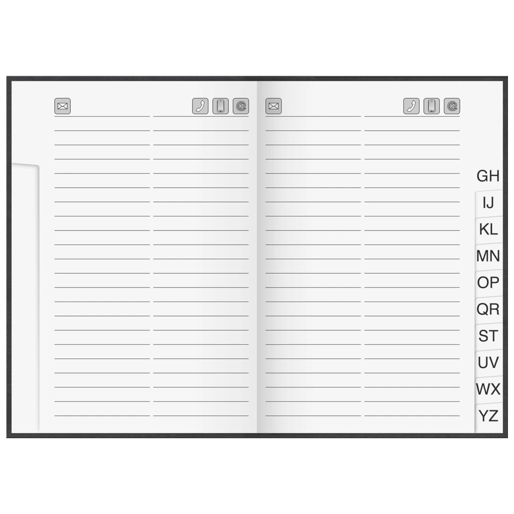 Adressbuch „Virando“ | A5, 128 Seiten, schwarz