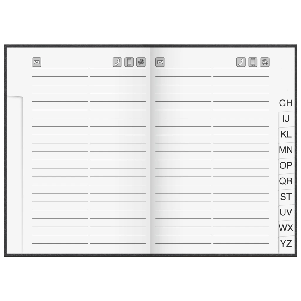 Adressbuch „Virando“ | A5, 128 Seiten, schwarz